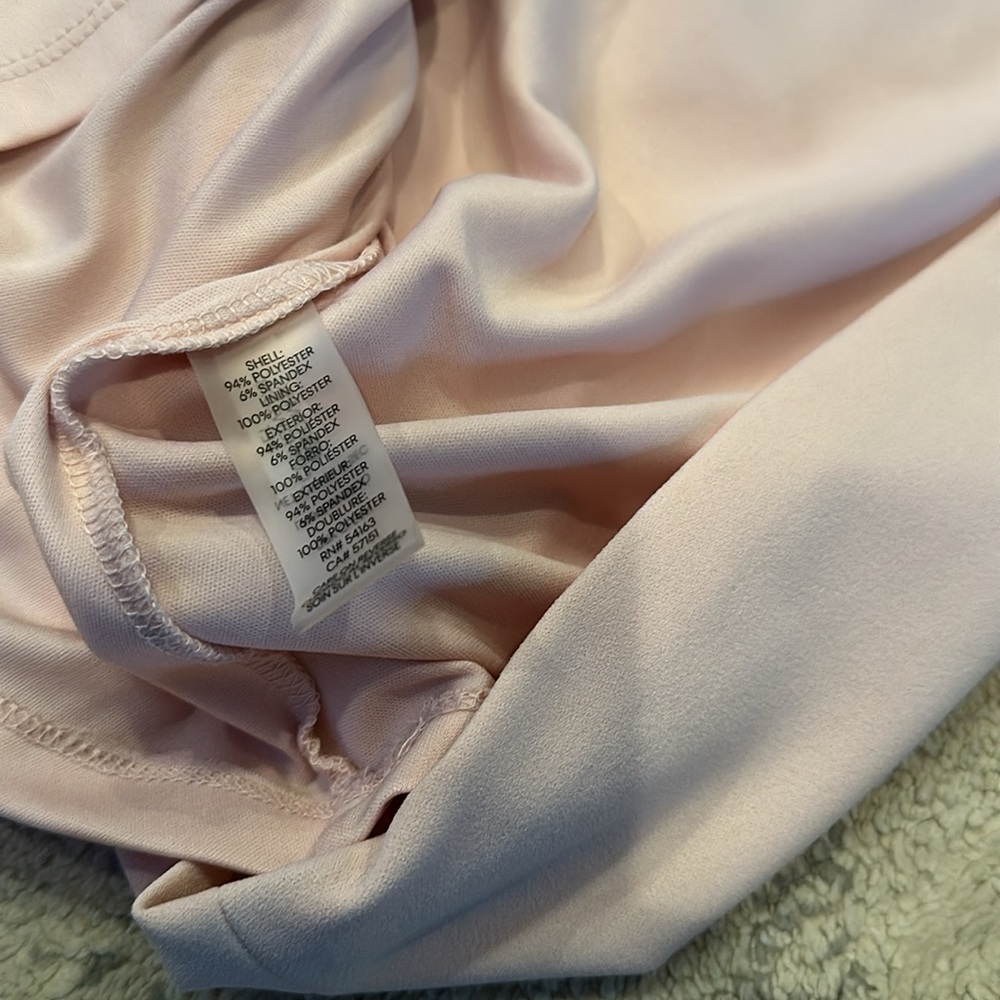 Calvin Klein long sleeve ruffle dress in pink. - Picture 3 of 5